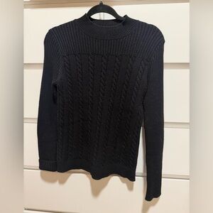 Liverpool Black Cable Knit Sweater